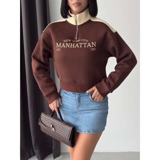 3 THREAD BRUSHED PRINTED SWEATSHIRT 191433