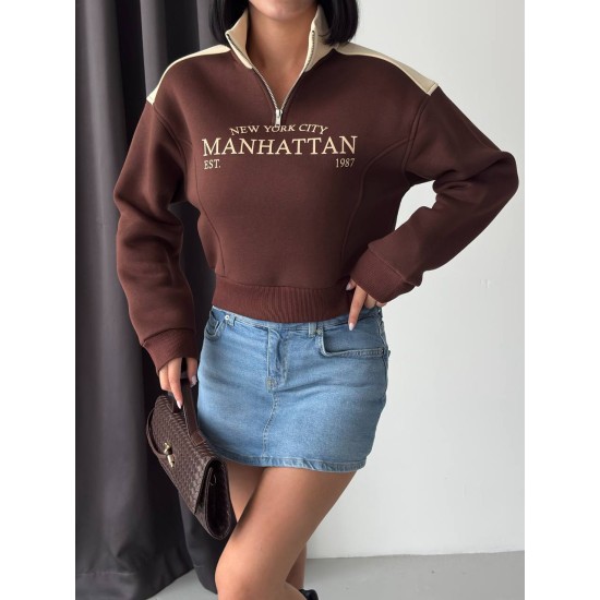 3 THREAD BRUSHED PRINTED SWEATSHIRT 191433