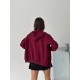 3 IPLIK SARDONLU OVERSIZE KALIP FERMUARLI SWEAT 191300