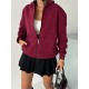 3 IPLIK SARDONLU OVERSIZE KALIP FERMUARLI SWEAT 191300