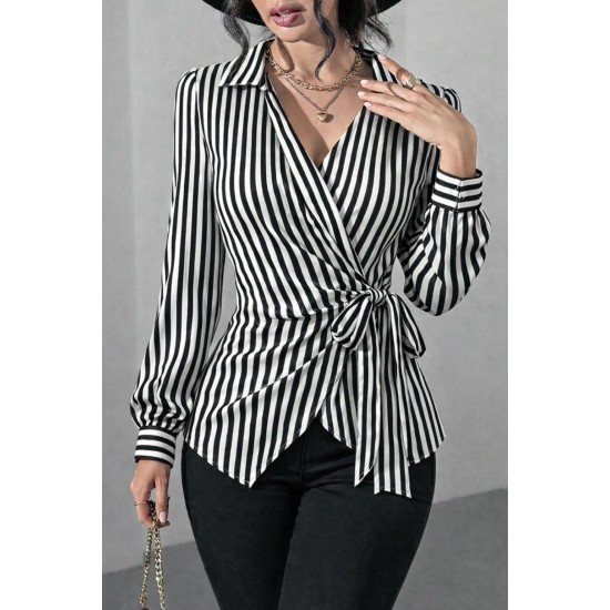 ÇİZGİLİ KRUVAZE BLUZ 188537