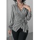 ÇİZGİLİ KRUVAZE BLUZ 188537