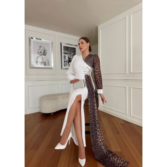 LEOPAR DETAY ABİYE ELBİSE 188166