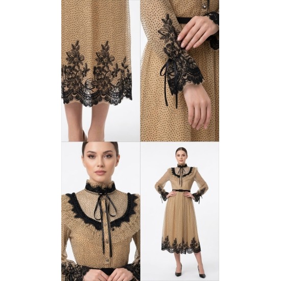 TÜL DETAY ABİYE ELBİSE 188168