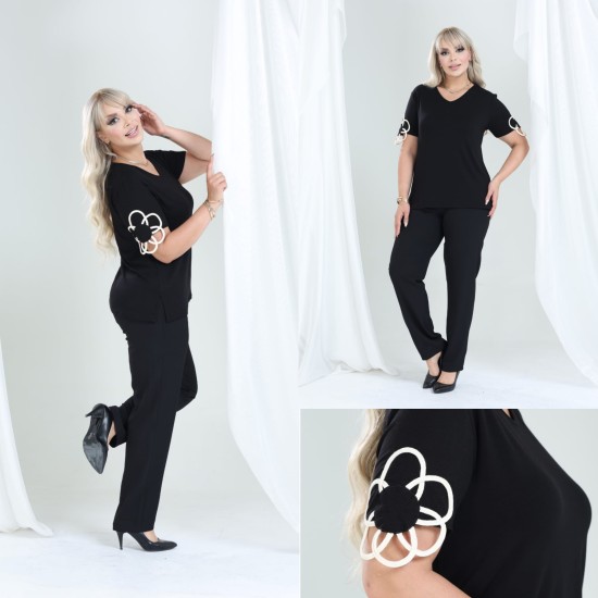 SİYAH VİSKON KUMAŞ ELBİSE 186142