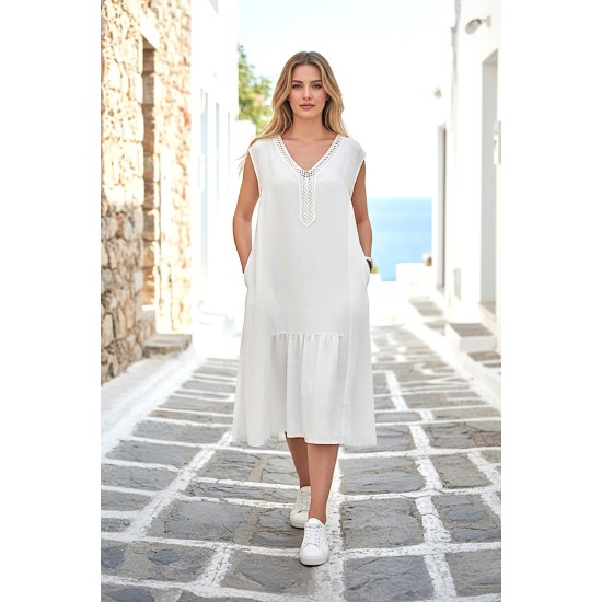 KETEN KUMAS ELBISE 188833