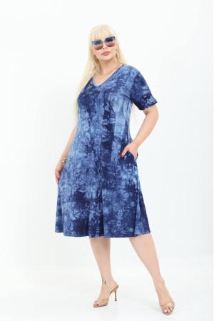 VISKON ORME LIKRALI BATIK DESEN ELBISE 189317