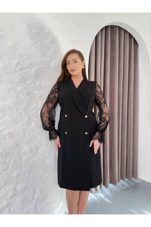 SİYAH ELBİSE SCUBA KREP KUMAŞ 186126