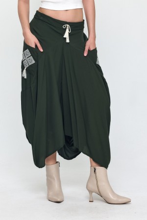 VISCOSE FABRIC EMBROIDERED SKIRT 188505