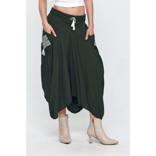 VISCOSE FABRIC EMBROIDERED SKIRT 188505