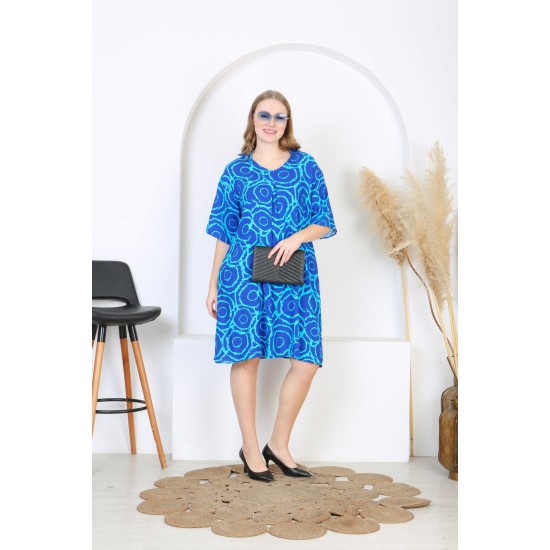 PATTERNED VISCOSE DRESS 188754