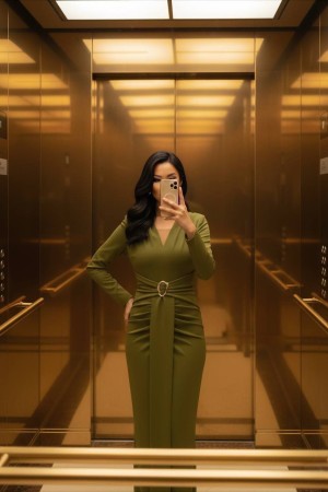 TRANSPARAN TÜL DETAY ELBİSE 188232