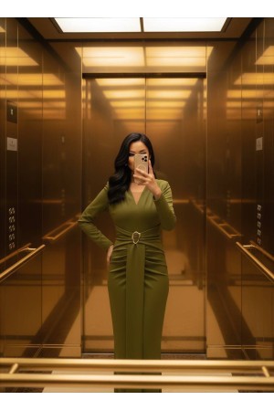 TRANSPARAN TÜL DETAY ELBİSE 188232