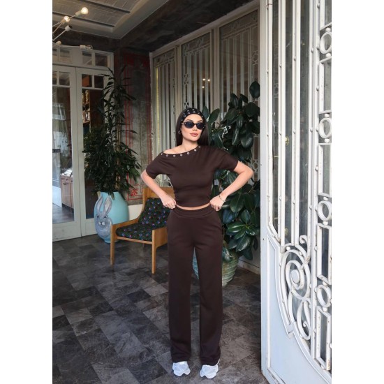 OYSHO FABRIC EYELET DETAIL SET 188620