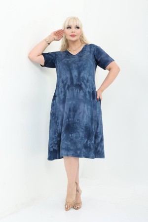VISKON ORME LIKRALI BATIK DESEN ELBISE 189320