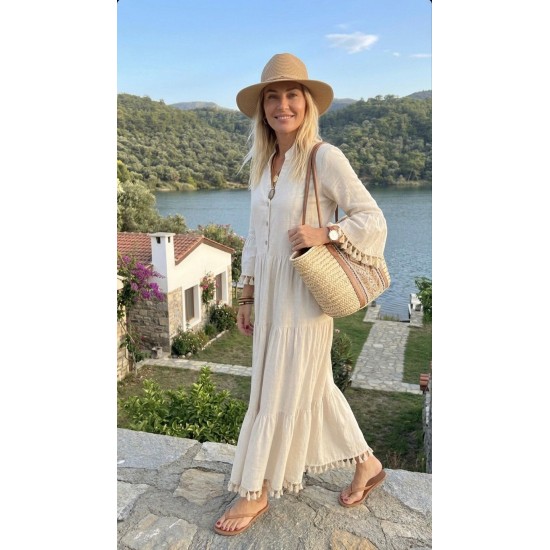 KETEN KUMAS ELBISE 188833