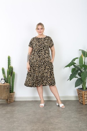 PATTERNED VISCOSE DRESS 188752