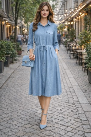 TENSEL KUMAS ELBISE 188466