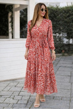 DESENLI ELBISE 188696