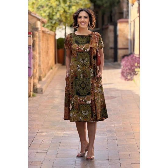 PATTERNED DRESS 188745
