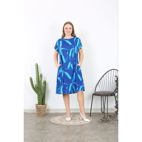 PATTERNED VISCOSE DRESS 188753