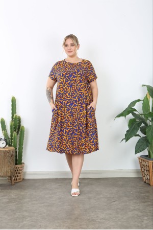 DESENLI VISKON ELBISE 188751