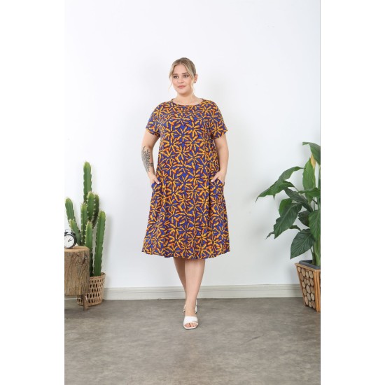 PATTERNED VISCOSE DRESS 188751