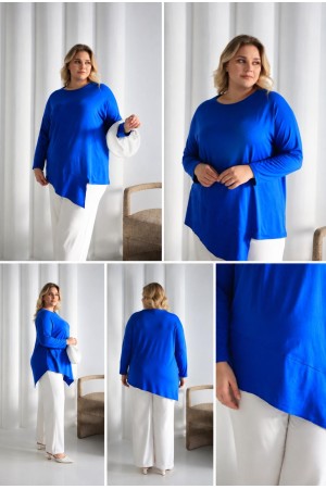 VISCOSE FABRIC ASYMMETRIC BLOUSE 189938