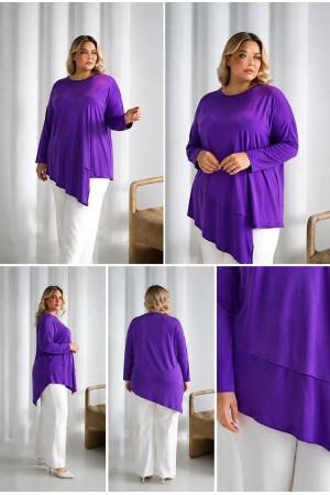 VISCOSE FABRIC ASYMMETRIC BLOUSE 189939