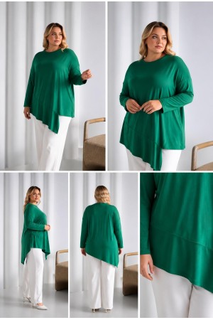 VISCOSE FABRIC ASYMMETRIC BLOUSE 189940