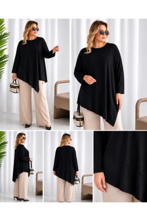 VISCOSE FABRIC ASYMMETRIC BLOUSE 189947