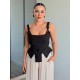 BAGCIKLI ASKILI KORSE BLUZ 190975