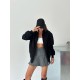 3 IPLIK SARDONLU OVERSIZE KALIP FERMUARLI SWEAT 191298