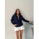 3 IPLIK SARDONLU OVERSIZE KALIP FERMUARLI SWEAT 191301