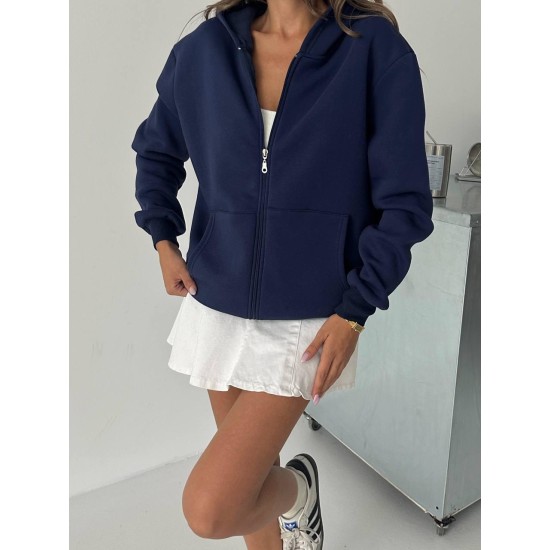 3 IPLIK SARDONLU OVERSIZE KALIP FERMUARLI SWEAT 191301