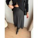 A-LINE ELASTIC WAIST LACE DETAIL SATIN SKIRT 190920