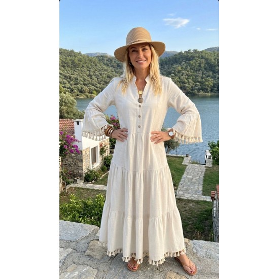 KETEN KUMAS ELBISE 188833