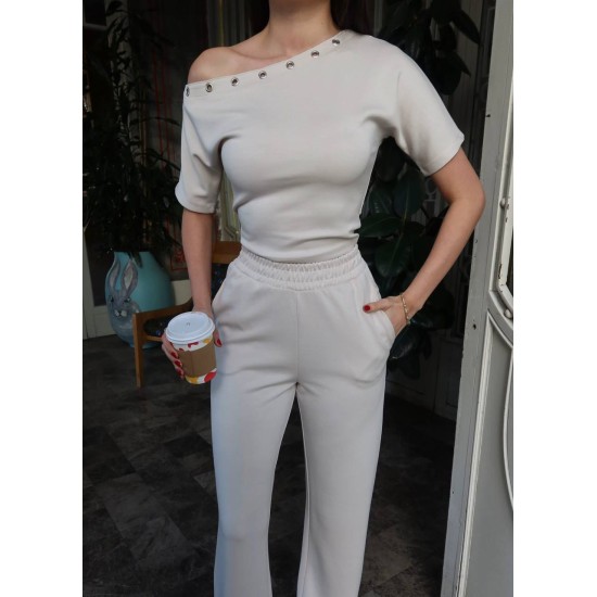 OYSHO FABRIC EYELET DETAIL SET 188621