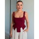 BAGCIKLI ASKILI KORSE BLUZ 190971