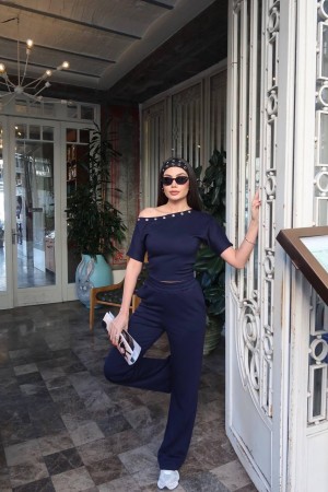 OYSHO FABRIC EYELET DETAIL SET 188622