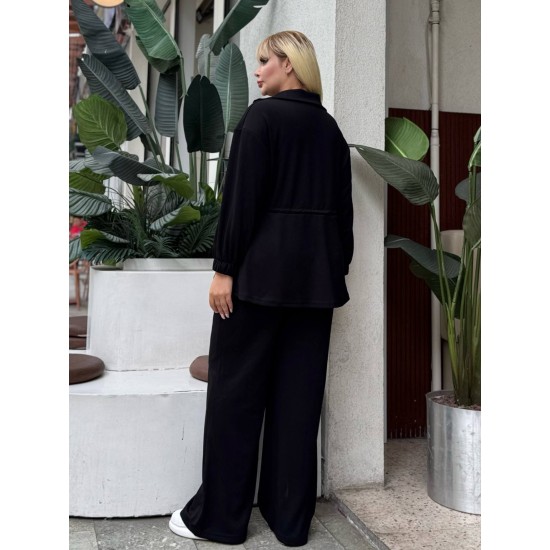 GATHERED WAIST DRAWSTRING STRETCH OYSHO FABRIC SET 192106