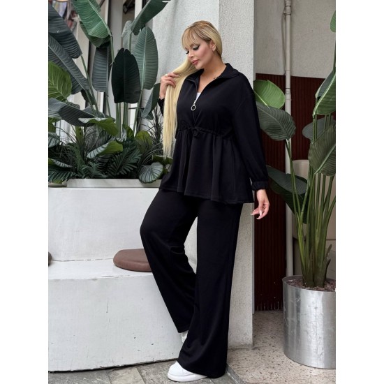 GATHERED WAIST DRAWSTRING STRETCH OYSHO FABRIC SET 192106