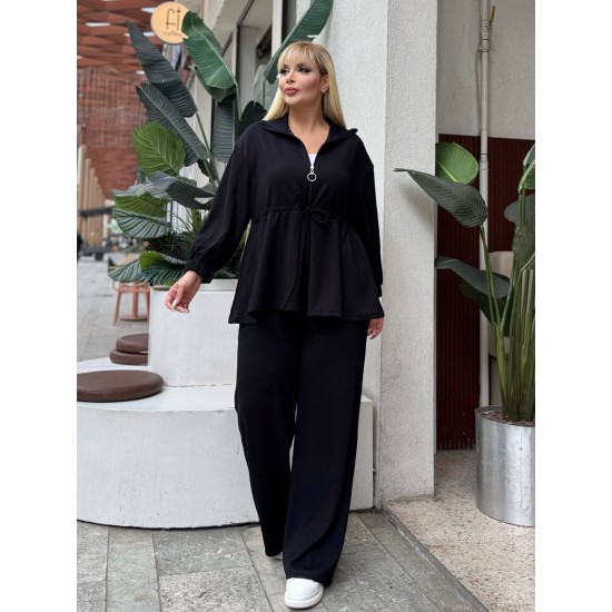 GATHERED WAIST DRAWSTRING STRETCH OYSHO FABRIC SET 192106
