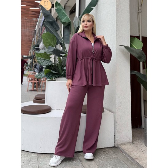 GATHERED WAIST DRAWSTRING STRETCH OYSHO FABRIC SET 192107