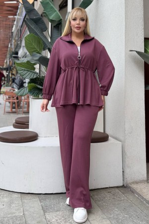 GATHERED WAIST DRAWSTRING STRETCH OYSHO FABRIC SET 192107