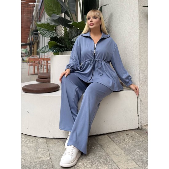GATHERED WAIST DRAWSTRING STRETCH OYSHO FABRIC SET 192108