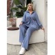 GATHERED WAIST DRAWSTRING STRETCH OYSHO FABRIC SET 192108