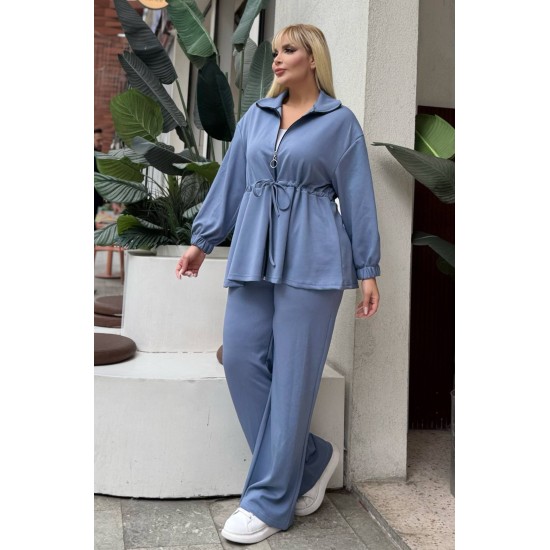 GATHERED WAIST DRAWSTRING STRETCH OYSHO FABRIC SET 192108