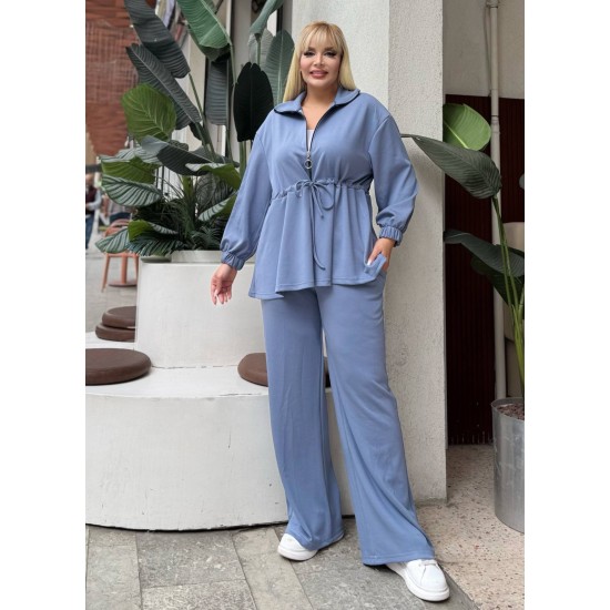 GATHERED WAIST DRAWSTRING STRETCH OYSHO FABRIC SET 192108