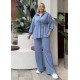 GATHERED WAIST DRAWSTRING STRETCH OYSHO FABRIC SET 192108